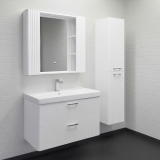 Тумба-умывальник Comforty Ангара-90П белый матовый c раковиной Comforty 4490